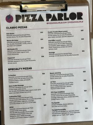 Menu photo 5 Pizza Parlor Long Beach, CA Menu photo 5 Pizza Parlor Long Beach, CA