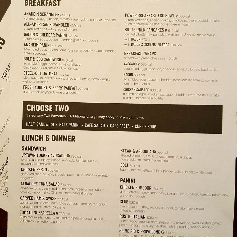 Corner Bakery Cafe - Limited Food Menu (07/21/20). @CornerBakery #Burbank #Salads #Sandwiches #Soups - Sandwiches Near Me - Burbank, California