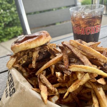 Coaches Burger Bar - fries and a drink on a table - Chicken Wings Near Me - Saint Clairsville, Ohio Coaches Burger Bar - fries and a drink on a table - Chicken Wings Near Me - Saint Clairsville, Ohio