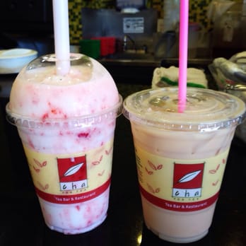 Cha For Tea - Strawberry cooler and almond milk tea - Coffee & Tea Near Me - Irvine, California Cha For Tea - Strawberry cooler and almond milk tea - Coffee & Tea Near Me - Irvine, California