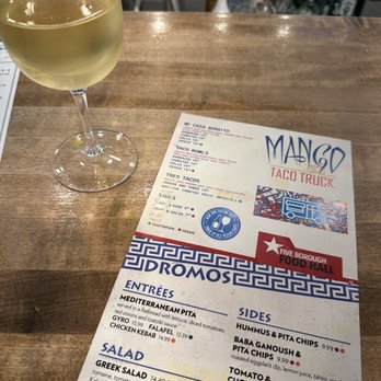 Five Borough Food Hall - Chardonnay and front half of the menu - Food Court Near Me - Jamaica, New York Five Borough Food Hall - Chardonnay and front half of the menu - Food Court Near Me - Jamaica, New York