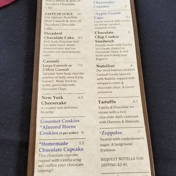Mama's Cafe Baci - So many options on the gluten free dessert menu - Italian Near Me - Hackettstown, New Jersey Mama's Cafe Baci - So many options on the gluten free dessert menu - Italian Near Me - Hackettstown, New Jersey