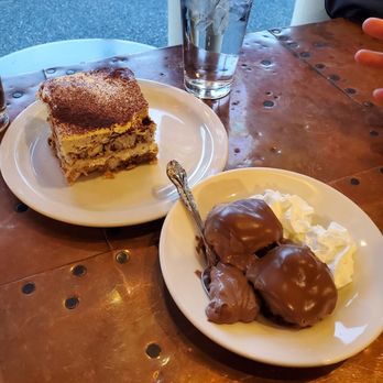 Caffe La Scala - Tiramisu (back), Profiteroles (front) - Coffee & Tea Near Me - Walnut Creek, California Caffe La Scala - Tiramisu (back), Profiteroles (front) - Coffee & Tea Near Me - Walnut Creek, California