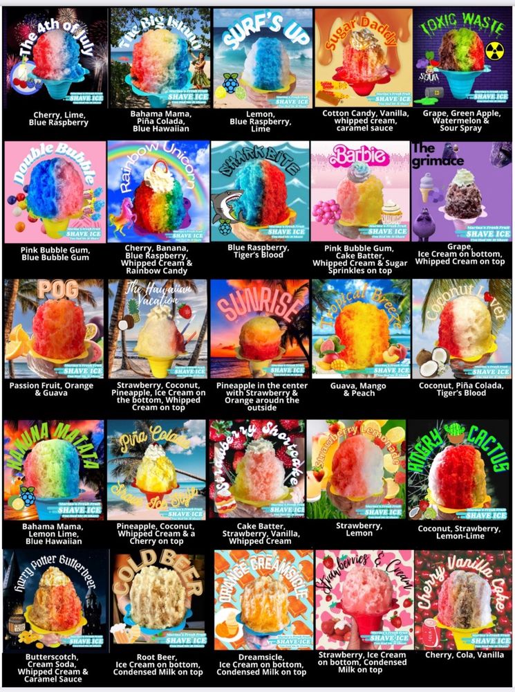 Marina’s Fresh Fruit Shave Ice Logo