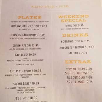 Taco Tuesdays - Menu as of July 2019 - Mexican Near Me - West Sacramento, California