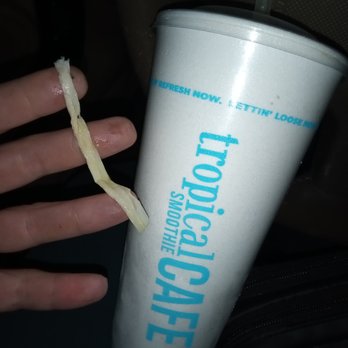Tropical Smoothie Cafe - This was the first item that was sucked up through my straw thank goodness it only touched my lips and not the back of my throat !!! - Sandwiches Near Me - Alexandria, Virginia Tropical Smoothie Cafe - This was the first item that was sucked up through my straw thank goodness it only touched my lips and not the back of my throat !!! - Sandwiches Near Me - Alexandria, Virginia