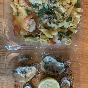 Devon Seafood & Steak - Oyster Rockefeller and Lemon Shrimp Campanelle - Seafood Near Me - Oakbrook Terrace, Illinois Devon Seafood & Steak - Oyster Rockefeller and Lemon Shrimp Campanelle - Seafood Near Me - Oakbrook Terrace, Illinois