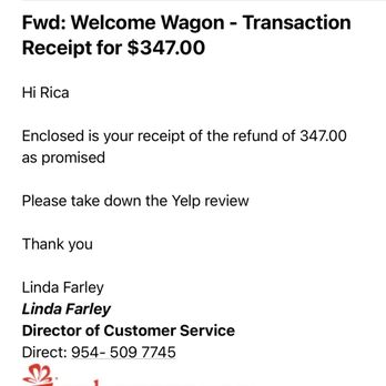 Welcome Wagon - Broken promises and Yelp violation. (Buying reviews) - Advertising Near Me - Wesley Chapel, Florida Welcome Wagon - Broken promises and Yelp violation. (Buying reviews) - Advertising Near Me - Wesley Chapel, Florida