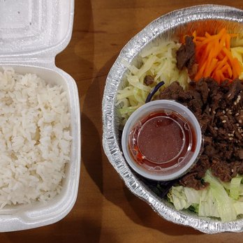 K-BBQ - Bibimbap with beef and rice - Korean Near Me - Canton, Michigan