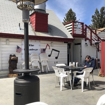 Broadway Cafe - Seating area outside with seating inside for about 10 people - Burgers Near Me - Big Bear City, California Broadway Cafe - Seating area outside with seating inside for about 10 people - Burgers Near Me - Big Bear City, California