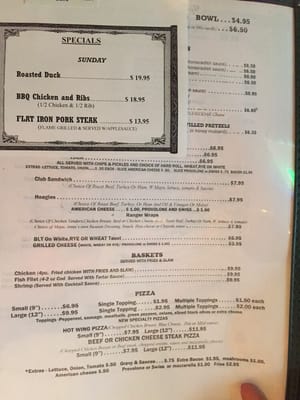 Menu photo 2 Old Rangers Inn Greentown, PA