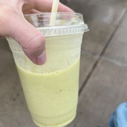 Farm Girl Juicery - Green smoothie! I was so into it I forgot to snap a pic for the Yelp first!!