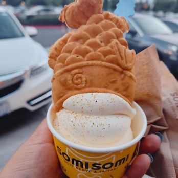 Somisomi - Banana milk with fruit pebble dust - Ice Cream & Frozen Yogurt Near Me - Pleasanton, California