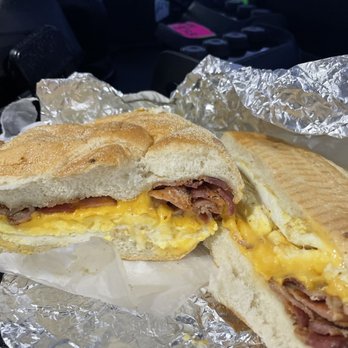 World Famous Deli - 2 Eggs on a Roll Sandwich with Bacon - Delis Near Me - Brooklyn, New York