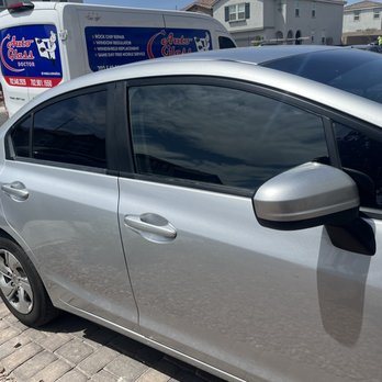 Auto Glass Clinic - After: installation complete. Install was perfect, no more broken glass everywhere. - Windshield Installation & Repair Near Me
