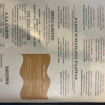 Villa's Mexican Grill - Menu - Beer, Wine & Spirits Near Me - Livingston, California