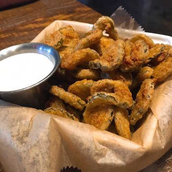 Front Porch - Fried dill pickles with white BBQ sauce - Bars Near Me - Hoover, Alabama Front Porch - Fried dill pickles with white BBQ sauce - Bars Near Me - Hoover, Alabama