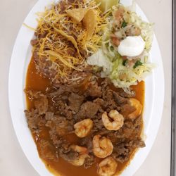 Big Daddy’s Mexican Food - This is our steak &shrimp plate with tortillas and the salad