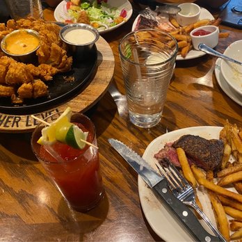 Outback Steakhouse - Blooming onion, Bloody Mary, Filet Mignon with Fries, & Prime Sirloin with sirloin and house salad - Steakhouses Near Me - Colonie, New York