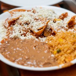 Arthur's - Chilaquiles and rice and beans
