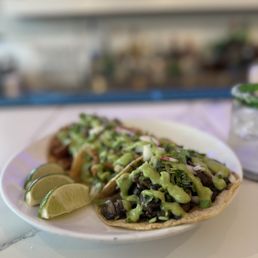 Vegan mushroom taco, pollo (chicken) taco, pineapple pork taco Vegan mushroom taco, pollo (chicken) taco, pineapple pork taco