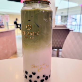 Te'amo Boba Bar - Rose Matcha Latte - Bubble Tea Near Me - Chicago, Illinois