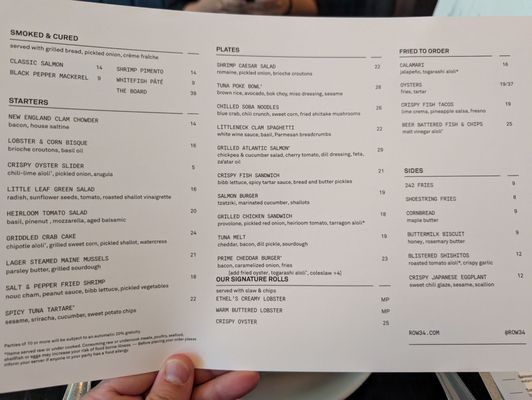 Menu photo 2 Row 34 - Cambridge Cambridge, MA Menu photo 2 Row 34 - Cambridge Cambridge, MA