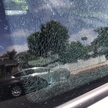 Safe Auto Glass - Gun shot to my quarter glass window :/ - Windshield Installation & Repair Near Me - Hollywood, California