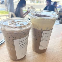 Marble Drip & Egg Cream Coffee