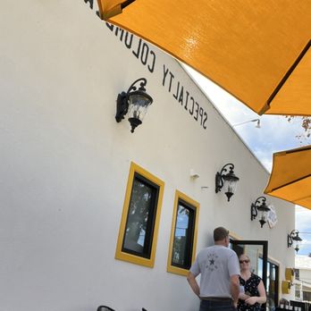 Yipao Coffee - Outdoor seating, iconic yellow umbrellas to let you know where the coffee shop is - Coffee & Tea Near Me - San Diego, California Yipao Coffee - Outdoor seating, iconic yellow umbrellas to let you know where the coffee shop is - Coffee & Tea Near Me - San Diego, California