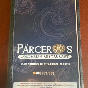 Los Parceros - Menu - Colombian Near Me - Aurora, Colorado
