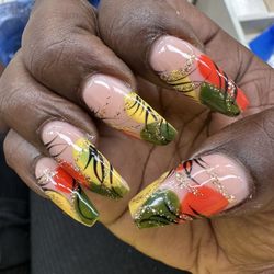 Le Nails - Juneteenth Nails!!