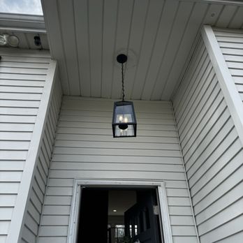 Powerhouse Electric - Outdoor 11 foot height - hanging light fixture - Electricians Near Me