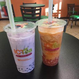 Taro Tea W/ Blueberry Boba