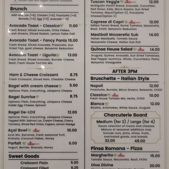 Divo Diva - Menu sheet - Cafes Near Me - San Diego, California