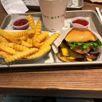 Shake Shack Buckhead - ShackBurger w/ Bacon and Fried - Burgers Near Me - Atlanta, Georgia Shake Shack Buckhead - ShackBurger w/ Bacon and Fried - Burgers Near Me - Atlanta, Georgia