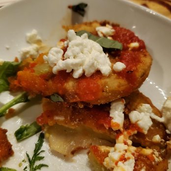 Barcelona - After missing the ceviche dish I leapt into the fried green tomatoes before the picture. Oops. Loved the goat cheese. - Spanish Near Me - Columbus, Ohio