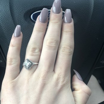 V S Nail & Spa - Coffin shaped gel acrylics - Nail Salons Near Me - Green Bay, Wisconsin