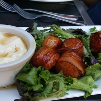 Krista's - Maple seared bacon wrapped scallops - New American Near Me - Cornish, Maine Krista's - Maple seared bacon wrapped scallops - New American Near Me - Cornish, Maine