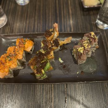 Sushi Pop - Sunset(I think), Anaconda 2.0, gold digger (had more pieces but I ate before the photo was taken) - Sushi Bars Near Me - Oviedo, Florida Sushi Pop - Sunset(I think), Anaconda 2.0, gold digger (had more pieces but I ate before the photo was taken) - Sushi Bars Near Me - Oviedo, Florida