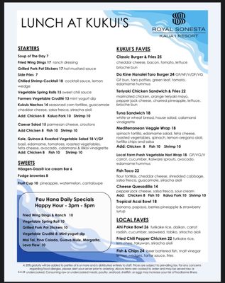 Menu photo 7 Kukui’s on Kalapaki Beach Lihue, HI