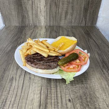 Godwin Coffee & Tex-Mex eats - a hamburger and fries - Coffee & Tea Near Me - The Bronx, New York