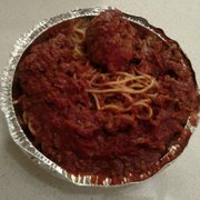Photo of Marino's Italian Restaurant - San Diego, CA, United States. Spaghetti with Meat Sauce and a meatball