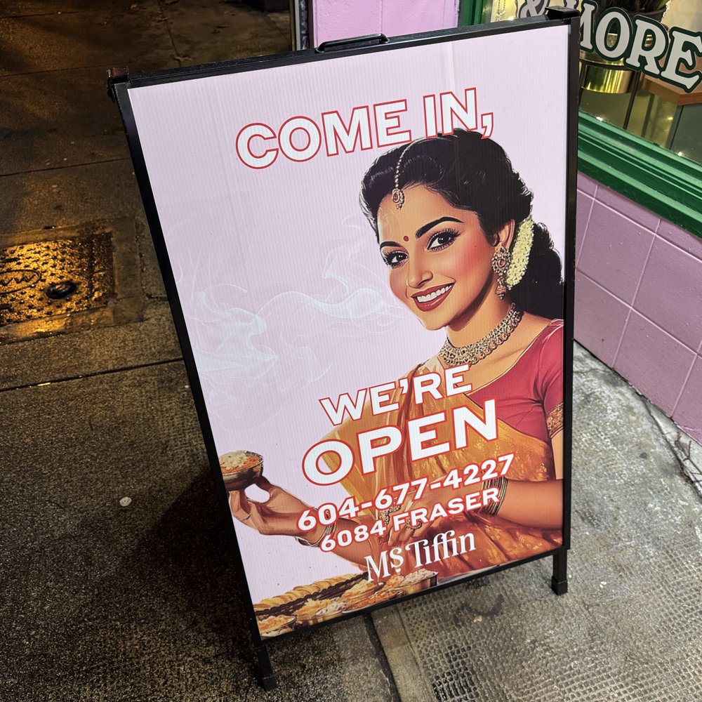 Ms Tiffin - Sandwich board outside~ (November 2024) - Indian Near Me - Vancouver, British Columbia Ms Tiffin - Sandwich board outside~ (November 2024) - Indian Near Me - Vancouver, British Columbia