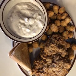 JW's - Chicken fried steak and fried okra