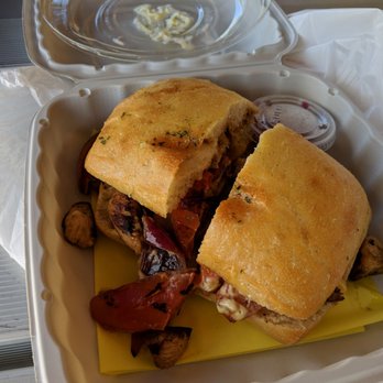 Mouthful Eatery - Chicken Saltado Sandwich, $12 prior to tax - Sandwiches Near Me - Thousand Oaks, California