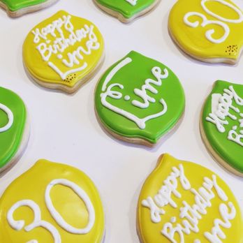 Oishiii Sweets - Custom birthday cookie order, the hand lettering was on point - Desserts Near Me - Toronto, Ontario