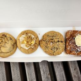 Milk Chocolate Chip, Apple Crumb Cake, Mother's Recipe, and French Toast cookies Milk Chocolate Chip, Apple Crumb Cake, Mother's Recipe, and French Toast cookies