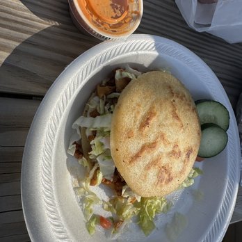Taqueria Las Ahumaderas - Pork and chorizo gordita. - Food Trucks Near Me - Rodanthe, North Carolina Taqueria Las Ahumaderas - Pork and chorizo gordita. - Food Trucks Near Me - Rodanthe, North Carolina