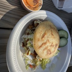 Taqueria Las Ahumaderas - Pork and chorizo gordita.